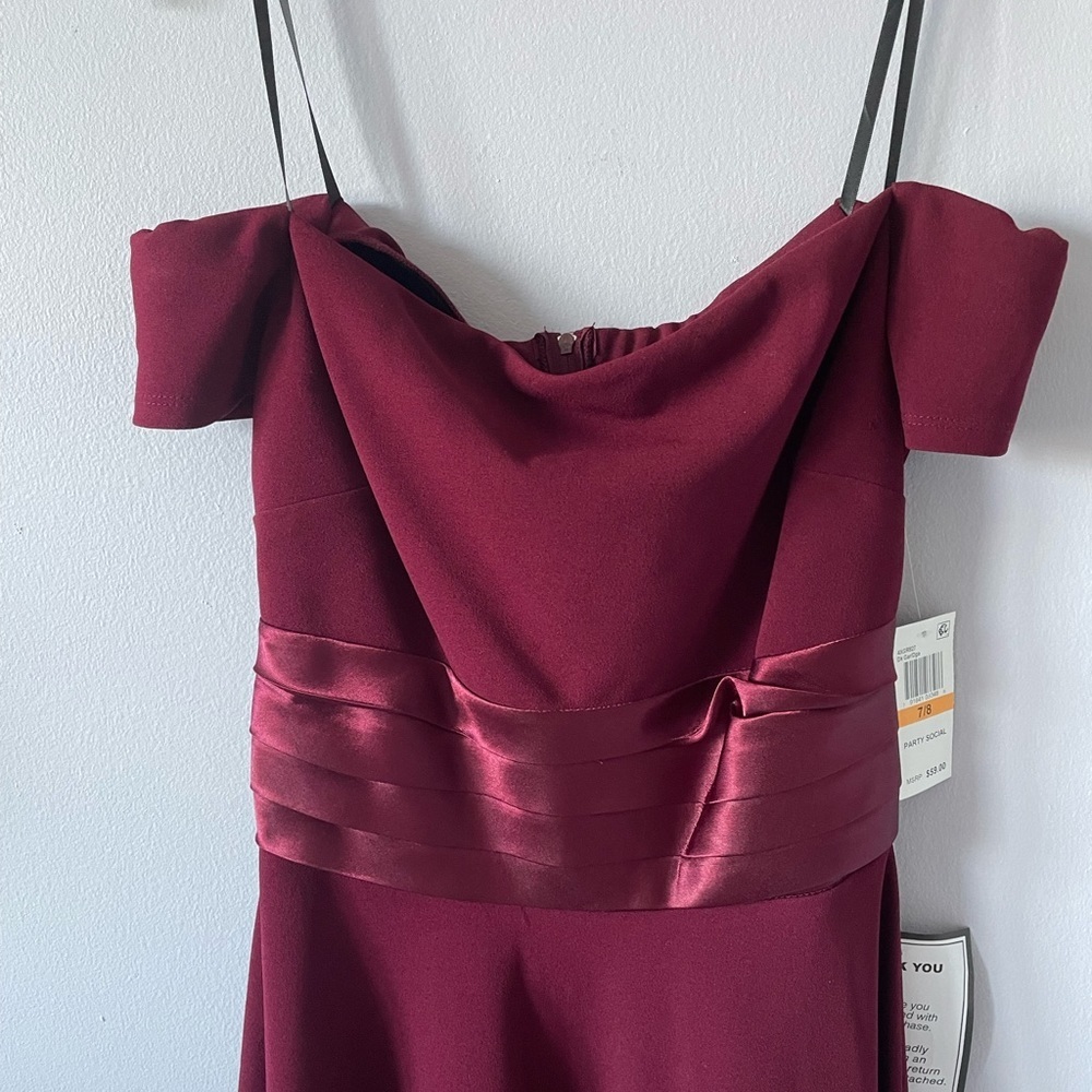 NWT Burgundy B. Darlin Dress - Picture 3 of 5